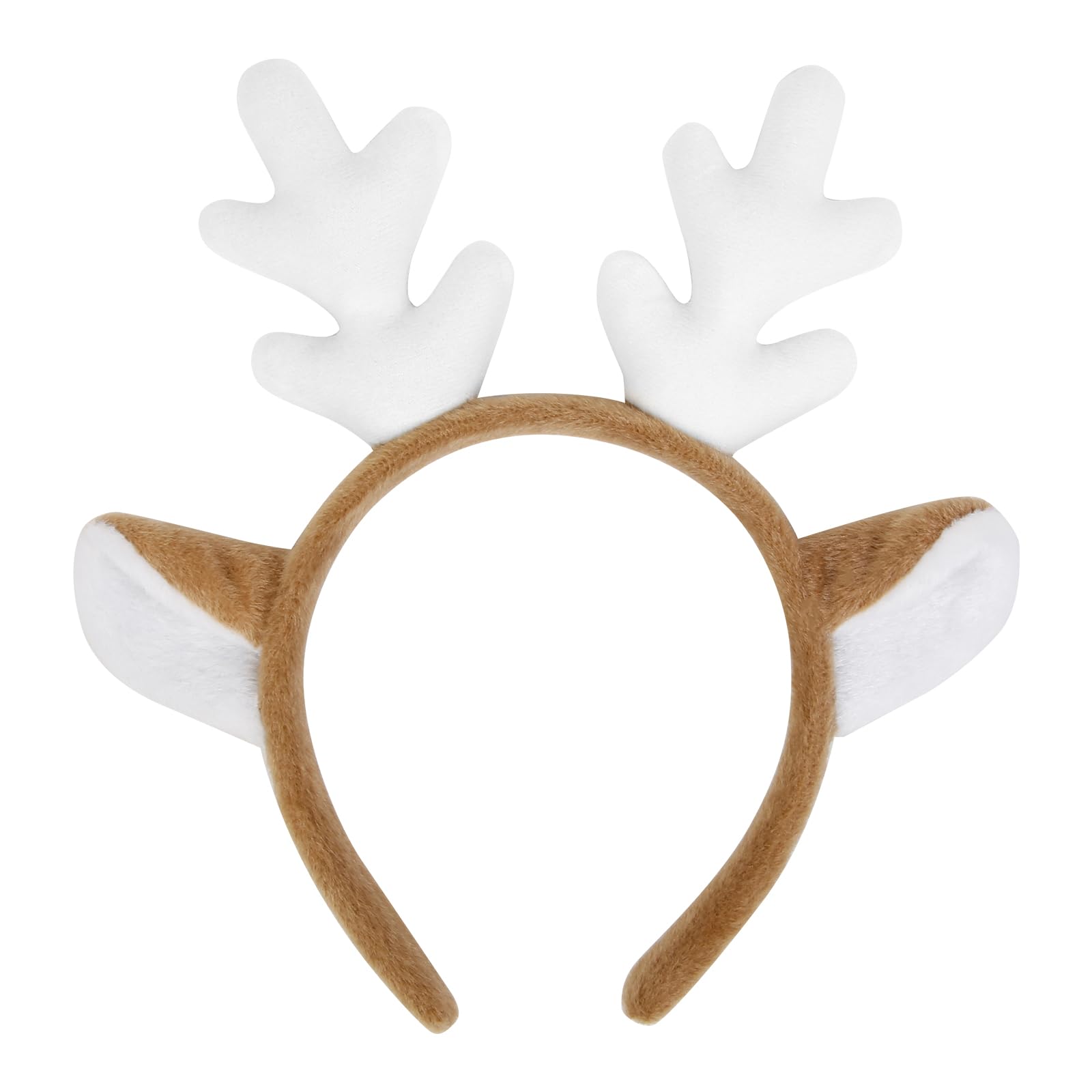 TEBIEKOY Deer Antlers Headband - Reindeer Antler Deer Ears Headbands for Women Deer Costume, Cute Christmas Headbands Accessories for Holiday Party