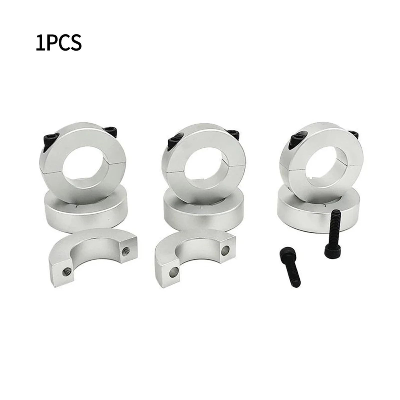 1 sztuka pierścień zaciskowy, podwójnie dzielony, 6 mm do 40 mm, kołnierz