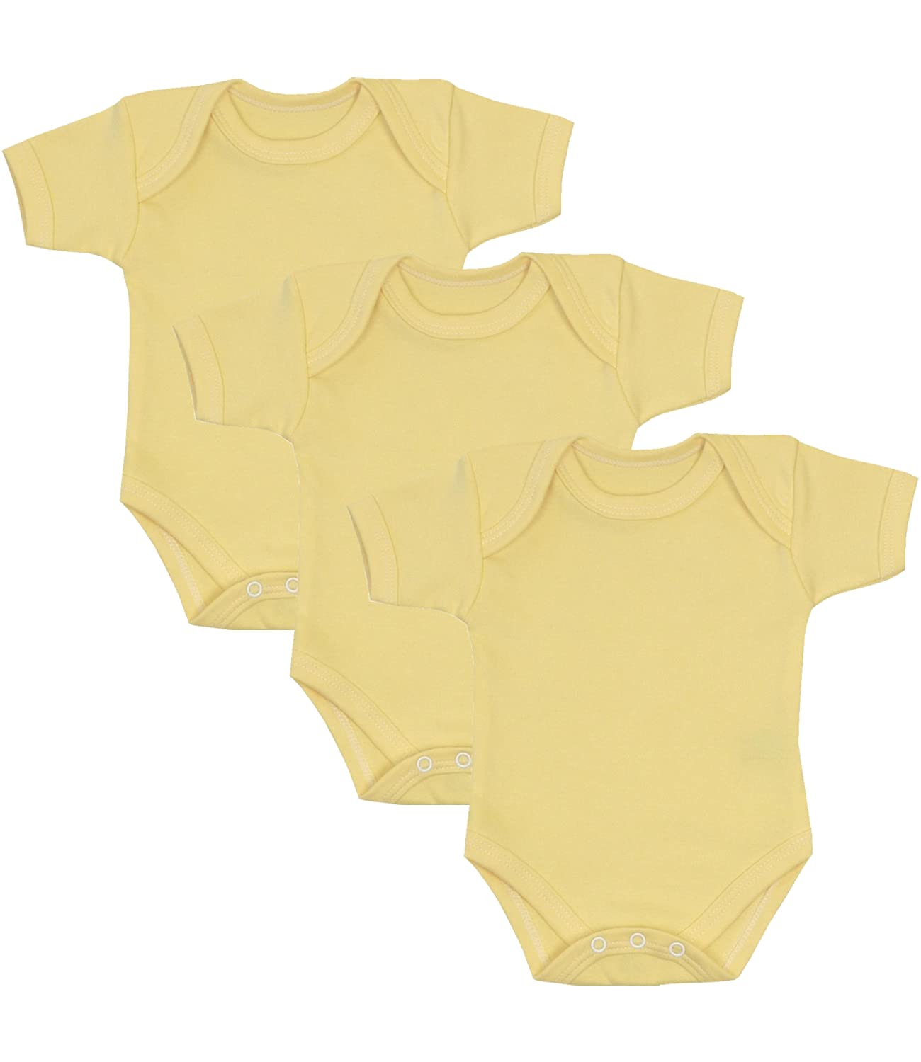 Babyprem Lemon Baby Clothes 3 Cotton Bodysuits Babygrow Vests Rompers 0-3 Months