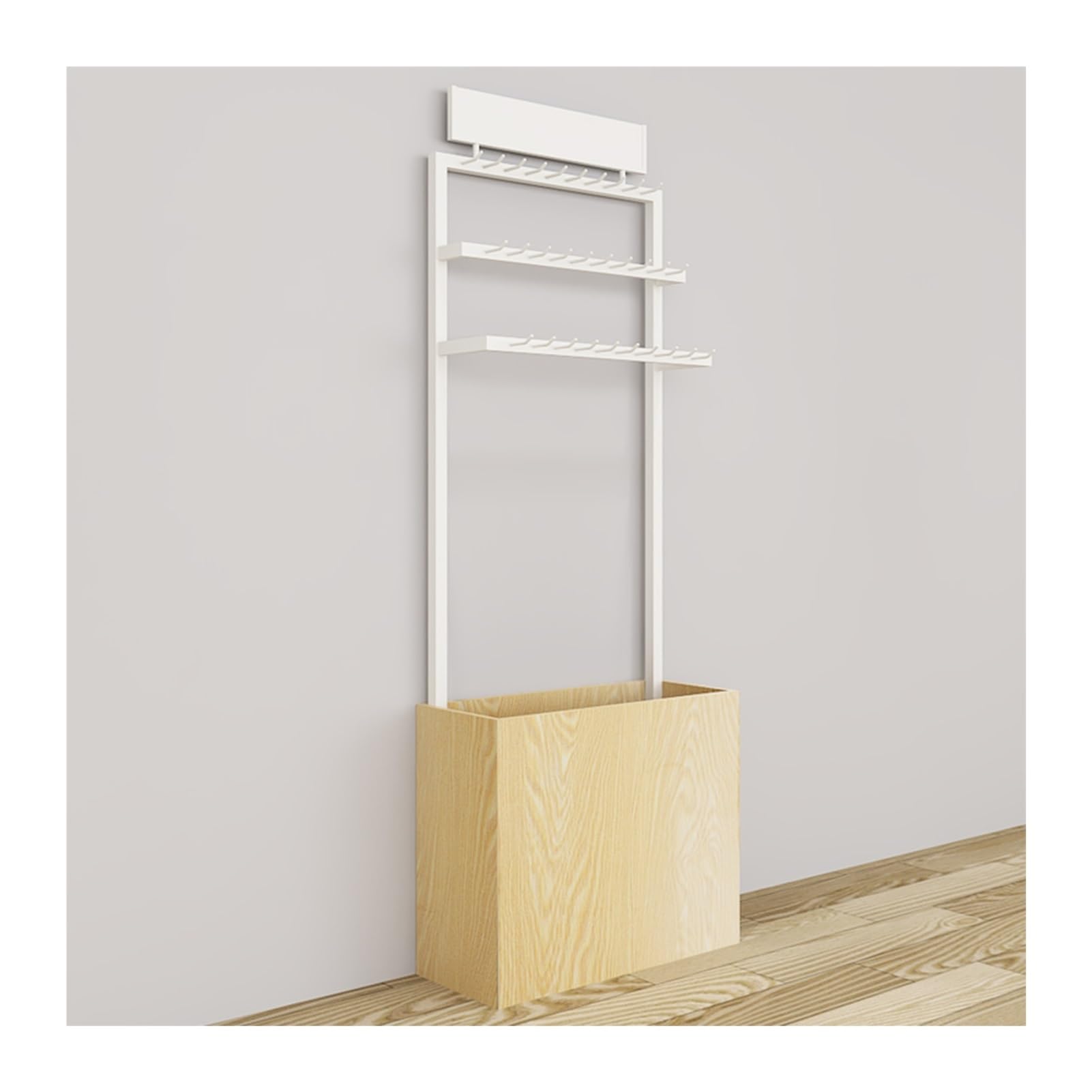 Estantería de Suelo para Cinturones, Expositor para Tiendas de Ropa, Gancho para Colgar, Organizador de Cinturones, Bufandas, chales, Bolsos, Joyas, Paraguas y,D-60x25x165CM