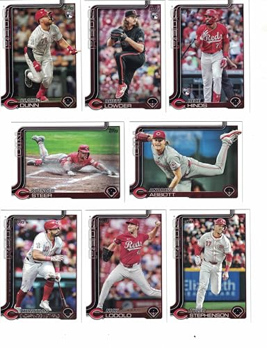 Cincinnati Reds/Complete 2025 Topps Cincinnati Reds Baseball Card Team Set (Series 1 and 2) with (29) Cards. *Plus Bonus* This listing includes (5) Bonus Cincinnati Reds Baseball Cards!