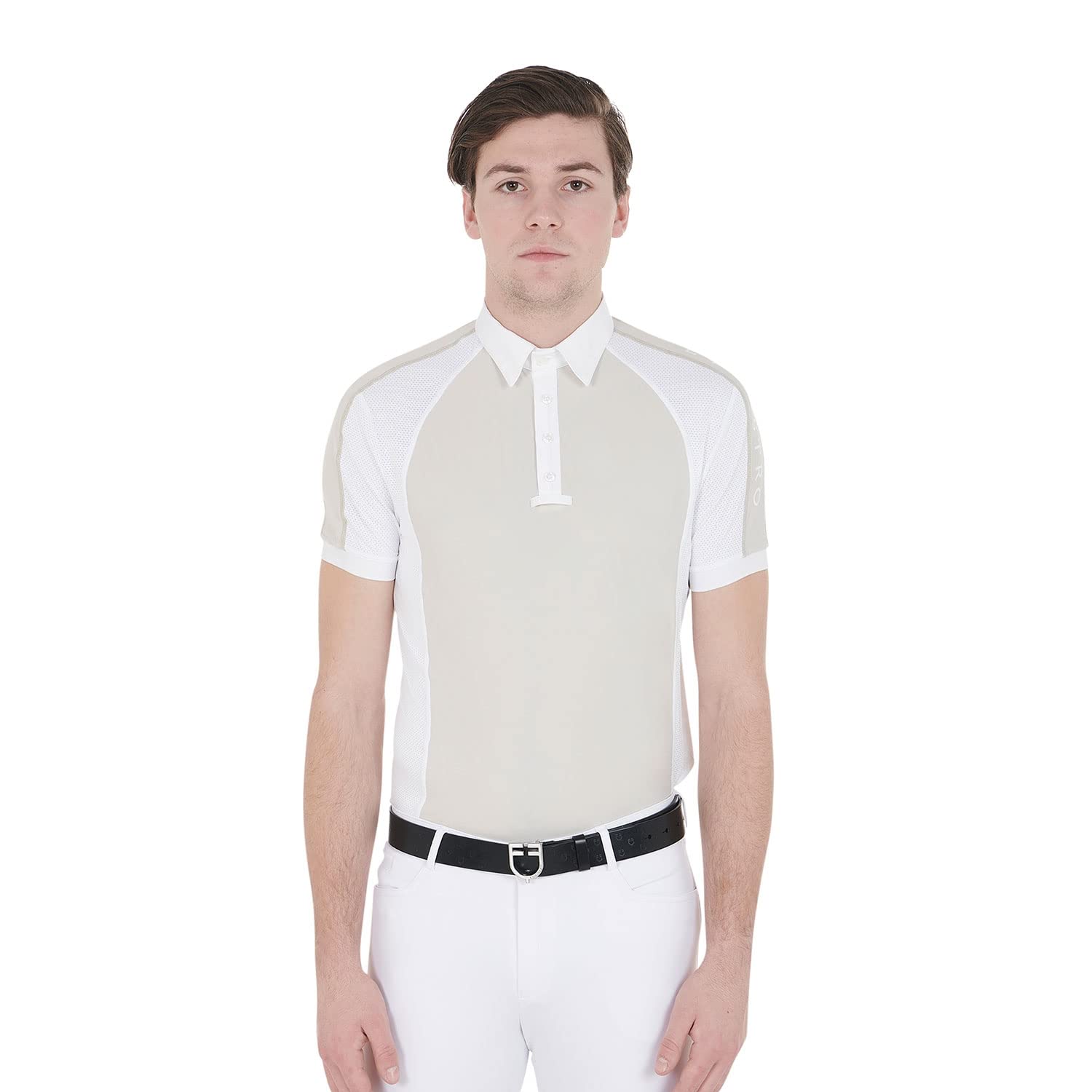 Polo Uomo da Concorso Manica Corta XL, Beige