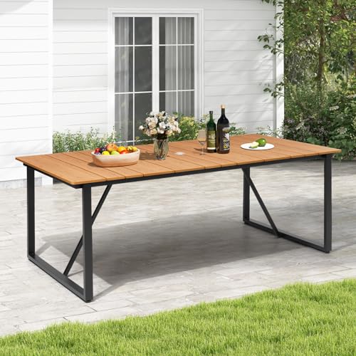 PATIOHIT Patio Dining Table with Umbrella Hole 83