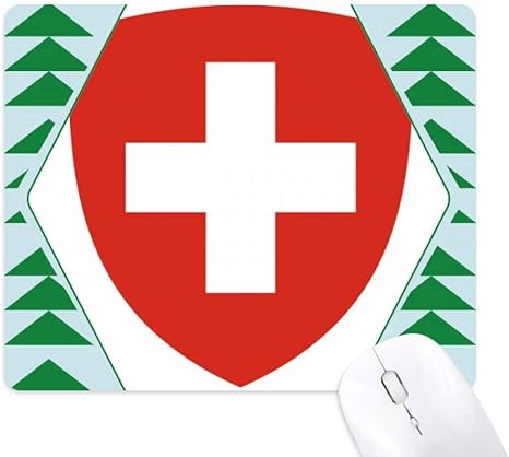 Amazon スイスはヨーロッパの国章 オフィスグリーン松のゴムマウスパッド littleprincess マウスパッド 通販