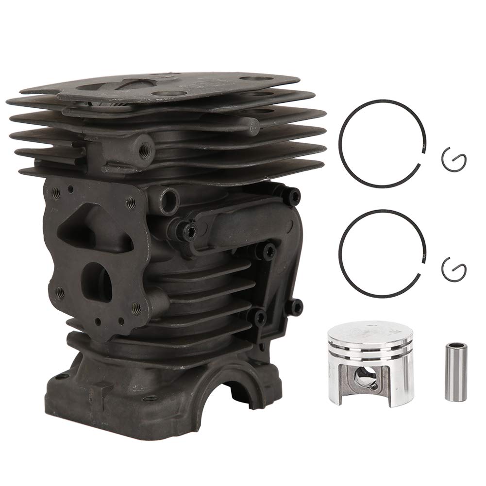 Juego de pistón de cilindro de motosierra Accesorio de hardware de precisión de alta calidad para 450 Construcción de motosierra Aluminio fundido duradero Cromado 44 mm Diámetro del pistón