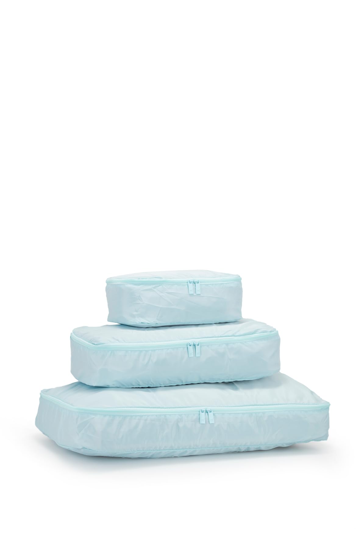 Nere - Stori Packing Cubes for Suitcases & Travel Backpacks, 3 Pack - Small, Medium & Large - Lightweight, Zip Closure - Light Aqua