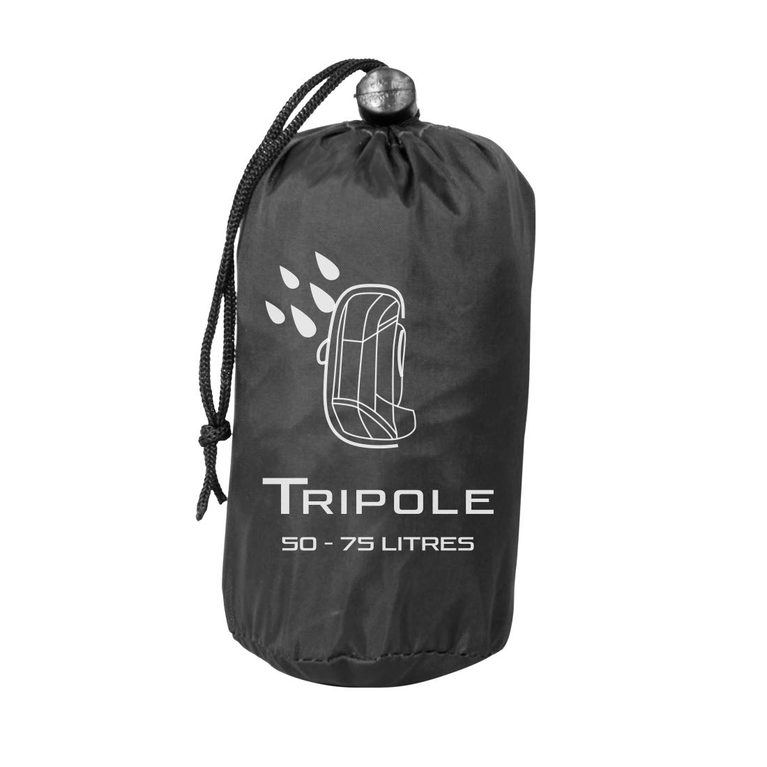 Tripole Rain Cover for Backpack & Rucksack (Black, 50-75) 2