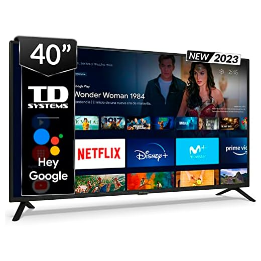 TD Systems - Smart TV 40 Pulgadas Led Full HD, televisor Hey Google Official Assistant, Control por Voz, Android 11 - K40DLC17GLE