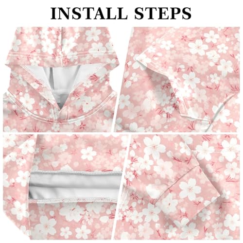 KLL Cherry Blossoms Toddlers and Boys' Sweatshirt Crewneck Hoodie with Kangaroo Pocket3