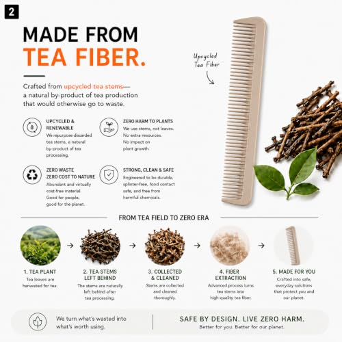 Peine Zero Era Bio-Based Tea Fiber 1 unidad miniatura 2
