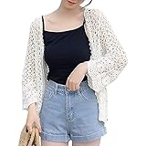 ZGHQHCDRHレースガウン きれいめ レディース カーディガン 薄手 おしゃれ 7分袖 羽織り レース 刺繍 アウター 日焼け 冷房対策 夏春秋適用