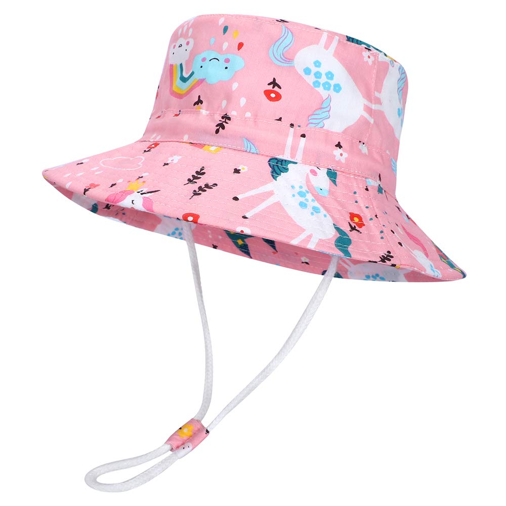 MASOCIOSombrero de Sol para Bebé Niños Verano Gorro de ala Ancha Protección Solar Ajustable para Exteriores Playa