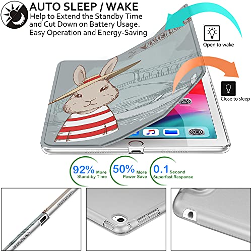 Image of DuraSafe Cases for iPad mini 4th Generation Printed Cover A1538 MK6K2HN /A MK6J2HN /A MK6L2HN /A A1550 MK9J2HN /A MK9H2HN /A MK9P2HN /A A MK9N2HN /A MK882HN /A MK862HN /A MK872HN /A MK8F2HN /A - Bunny Hat