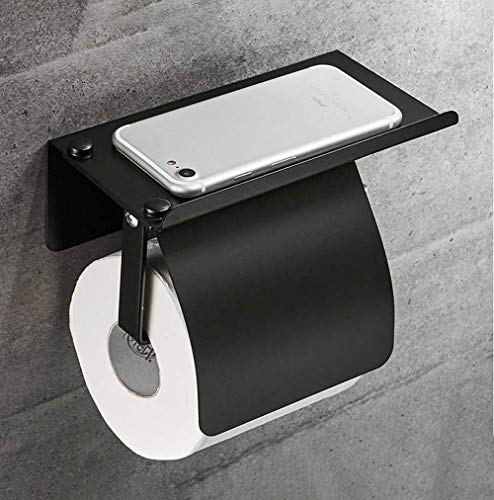 Toilettenpapierrollenhalter Selbstklebender Tissue Rollenspender mit Telefonregal Edelstahl Wandhalterung Badezimmer Küche Hotel