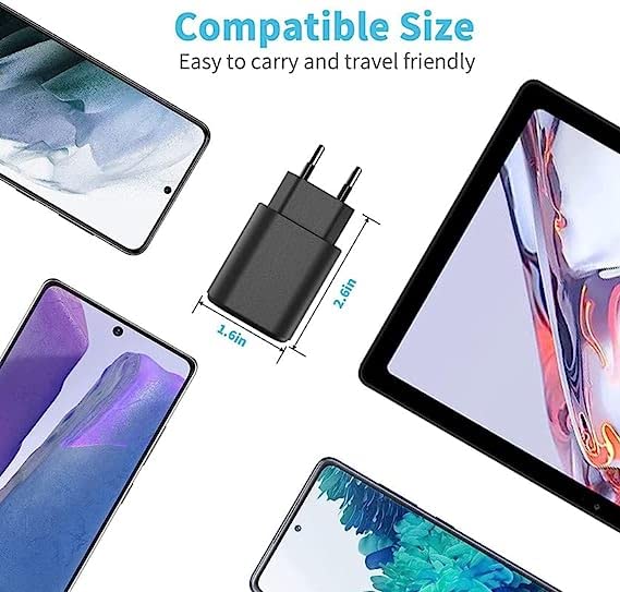 Image of Original Samsung 25W USB-C Super Fast Charger for Samsung M53 5G True 25W Pd Charging Adapter Compatible for Samsung M53 5G (Black)