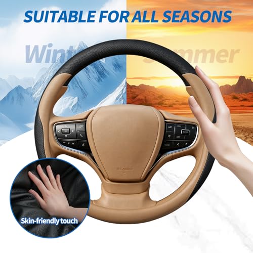Steering Wheel Cover for Lexus RX 350 NX 300 350 250 TX 350 500h ES 350 300 GX 460 470 is 350 250 UX 200 250h 300h LX RZ Interior Accessories (Chestnut Brown) - Image 5