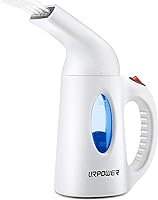 URPOWER Portable Handheld Clothes Steamer - Fast 2-Min Heat-Up, Powerful 10-Min Steam, Travel Garment Wrinkle Remover for Home & Trips