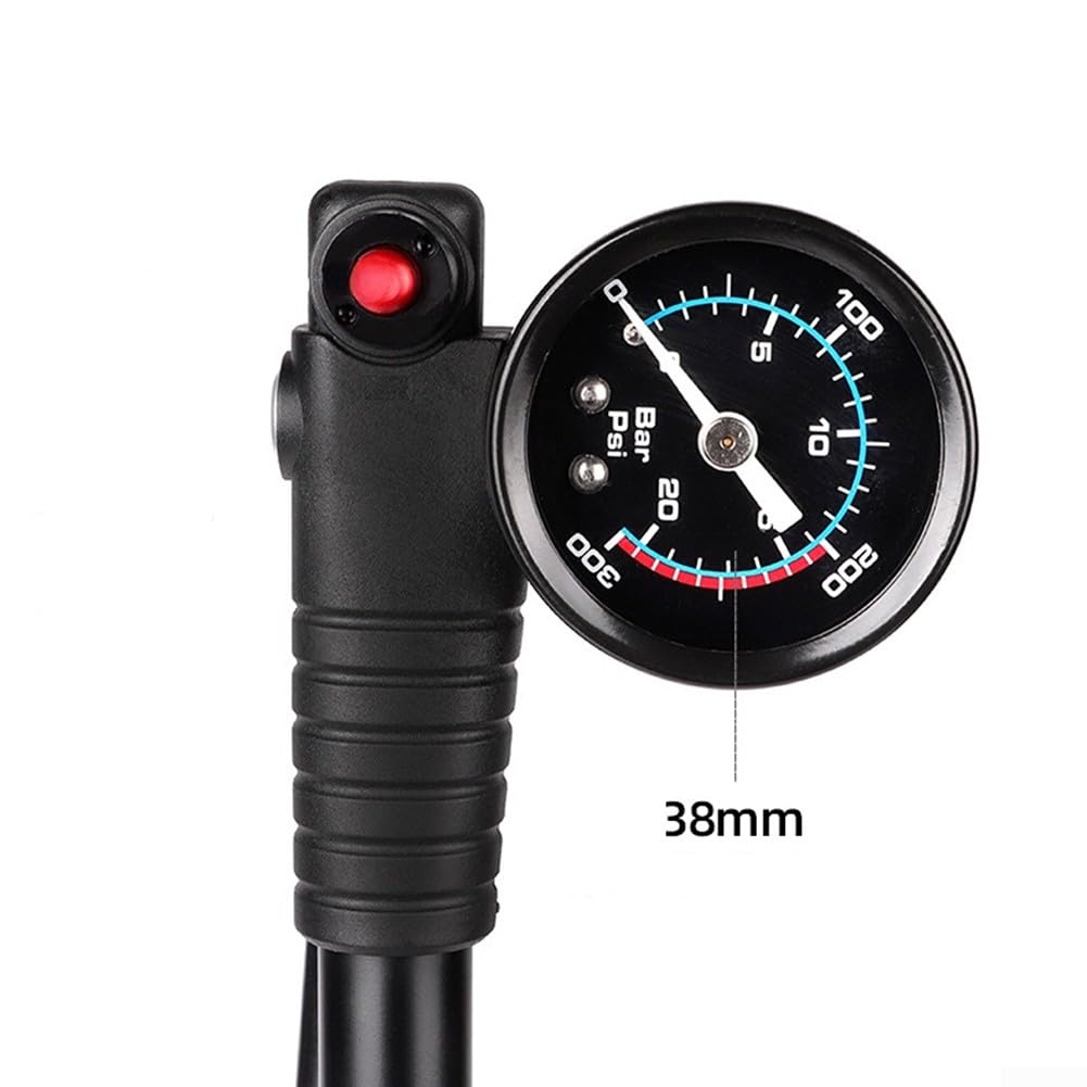 Pompa ammortizzatore per bicicletta, gonfiaggio ad alta pressione 300 psi, per ammortizzatore posteriore e forcella ammortizzata per mountain bike, bici da strada