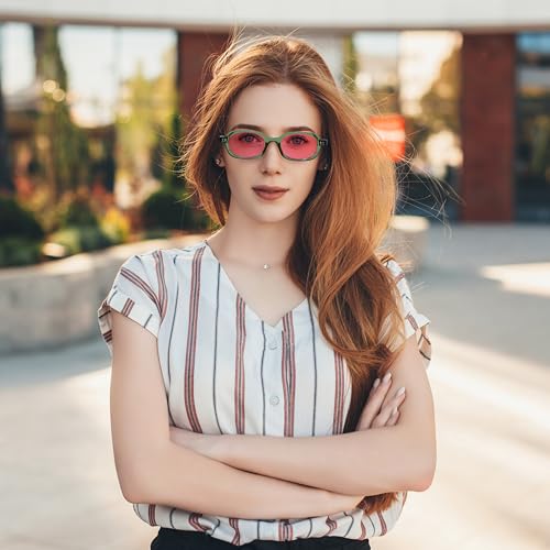 Vintage Rectangular Sunglasses For Women Men 90's Small Retro Fashion Square Sunglasses2