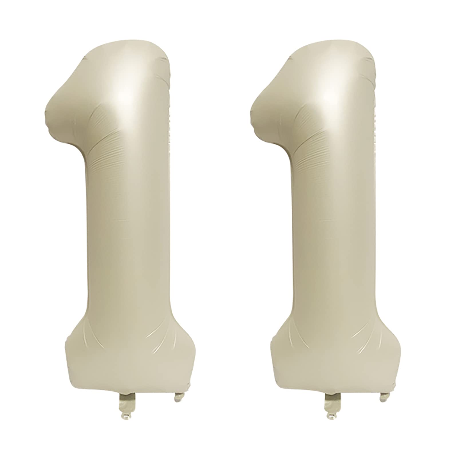 ESHILP40 Inch Number Balloon Foil Balloon Number 11 Jumbo Giant Balloon Number 11 Balloon for 11th Birthday Party Decoration Wedding Anniversary Graduation Celebration, Cream White 11 Number Balloon