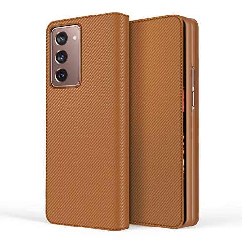 LIKECASE Stylish Leather Case with Built-in Card Slot Flip Cover Compatible for Samsung Galaxy Z Fold 2 5G / Samsung Galaxy Z Fold2 5G (Brown) (B0BQRPLPC9) Amazon Price History, Amazon Price Tracker