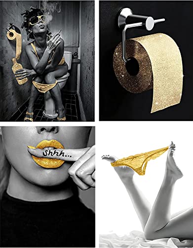 Set di 3 poster moderni su tela da bagno, in