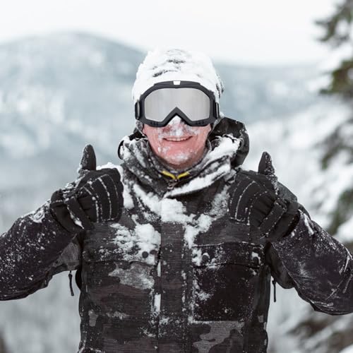 Lightweight Anti-Fog Ski Goggles with Adjustable Head Strap for Men Women (Gray) - image 2