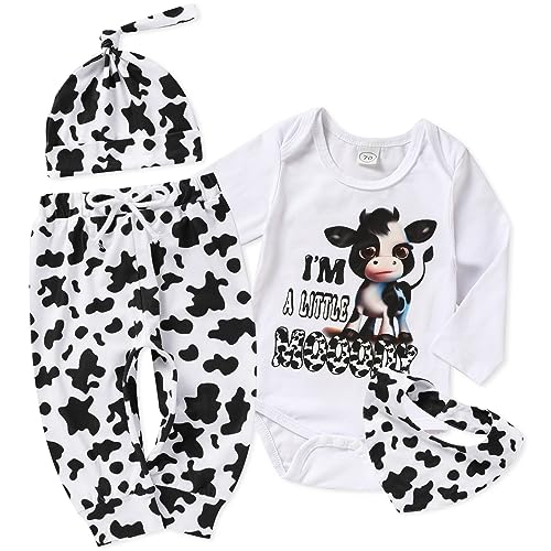 Image of TITKKOP Newborn Baby Boy Clothes,Toddler Boys Long Sleeve Romper Pants+Hat+Bibs 4pcs Fall Winter Infant Baby Boy Outfits