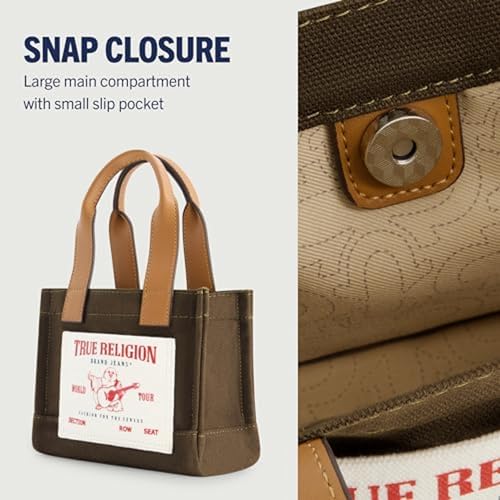 Image of True Religion Tote Bag, Women's Mini Travel Shoulder Bag with Adjustable Strap