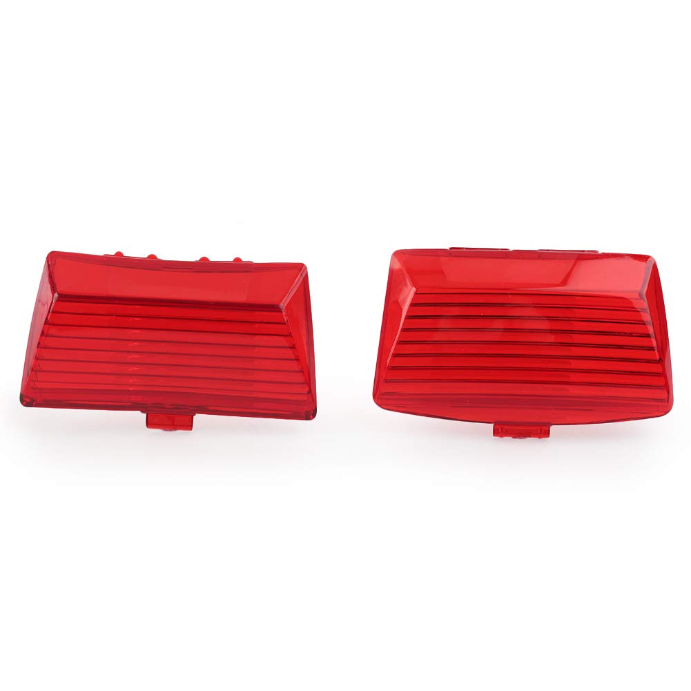 Cninba13 Pair Mudguard Tip Light Lenses Cover Mud Guards Lights For Harley Touring Ultra Classic, Replaces No. 59180-80, 68046-79, 59672-99, Red