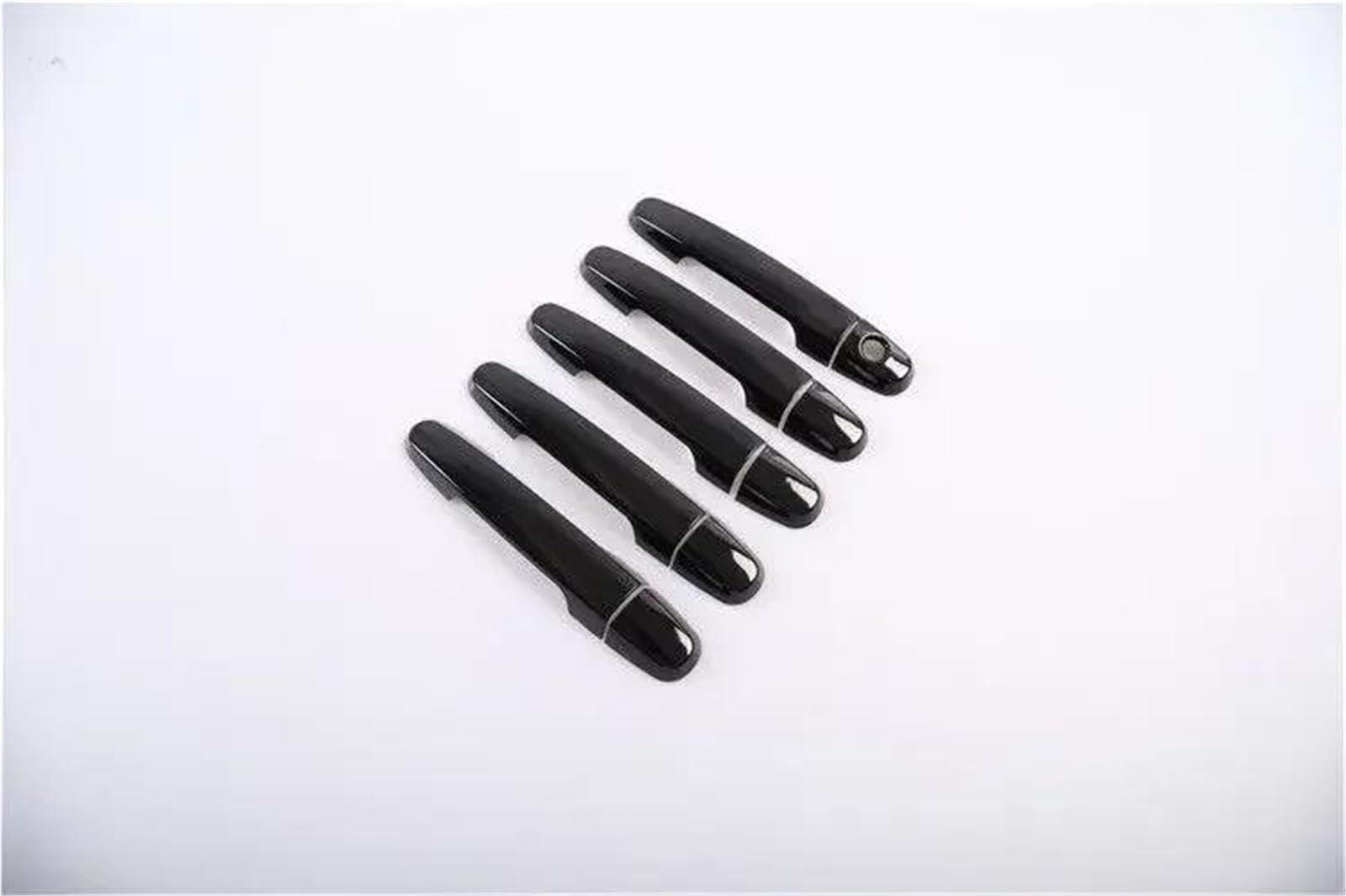 YOUZKA Handle Protective for RAV4 2006-2013 Gloss Black Chrome Car Door Handle Covers Styling Accessories(Black 0 Button)