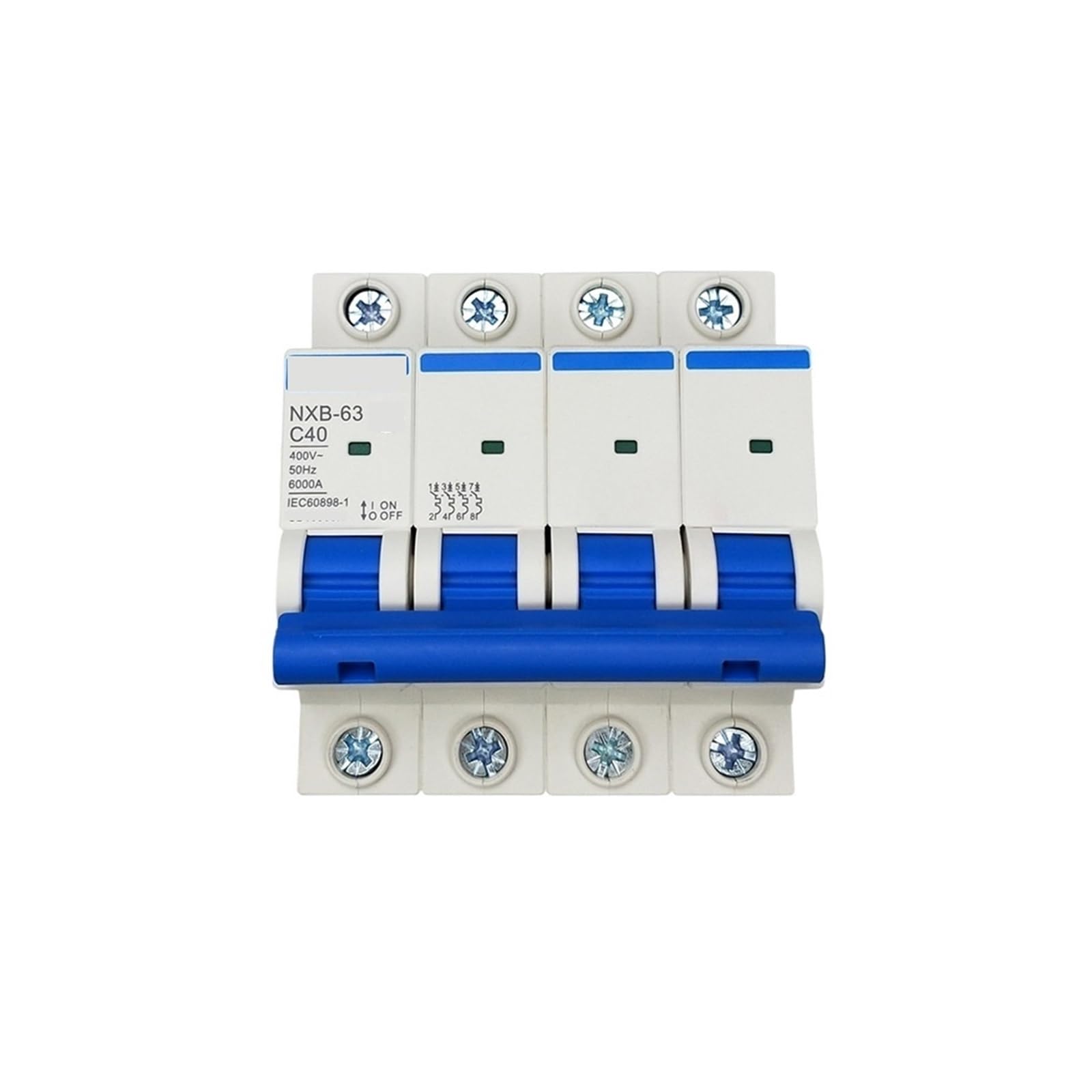 Interruptor de circuito en miniatura NXB-63, 1P, 2P, 3P, 4P, CA, 230/400V, montaje en carril DIN, interruptor de aire doméstico en miniatura, 1A, 2A, 3A, 6A (3P, 16A)