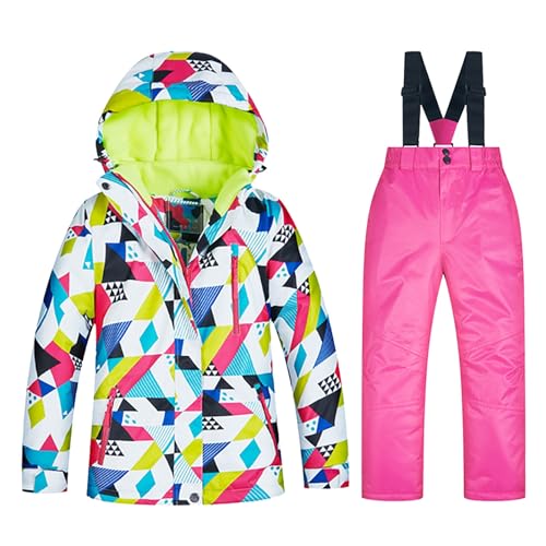 Kids Girls Boy Winter Bib Snow Pants And Jackets Toddler Girl Snowsuit Winter Coat Waterproof Outdoor Snowboarding (G, 3-4 Years)