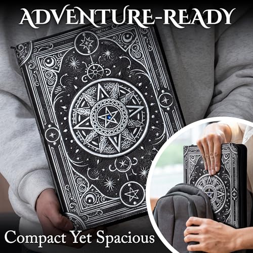 Image of Star Mage Trading Card Binder - 9 Pocket Ringless TCG Binder, 3D PU Leather - Premium 432 Side-Loading Pockets - Perfect Storage Holder for MTG, and Many TCG & Trading Card Collections (Blue Jewel)
