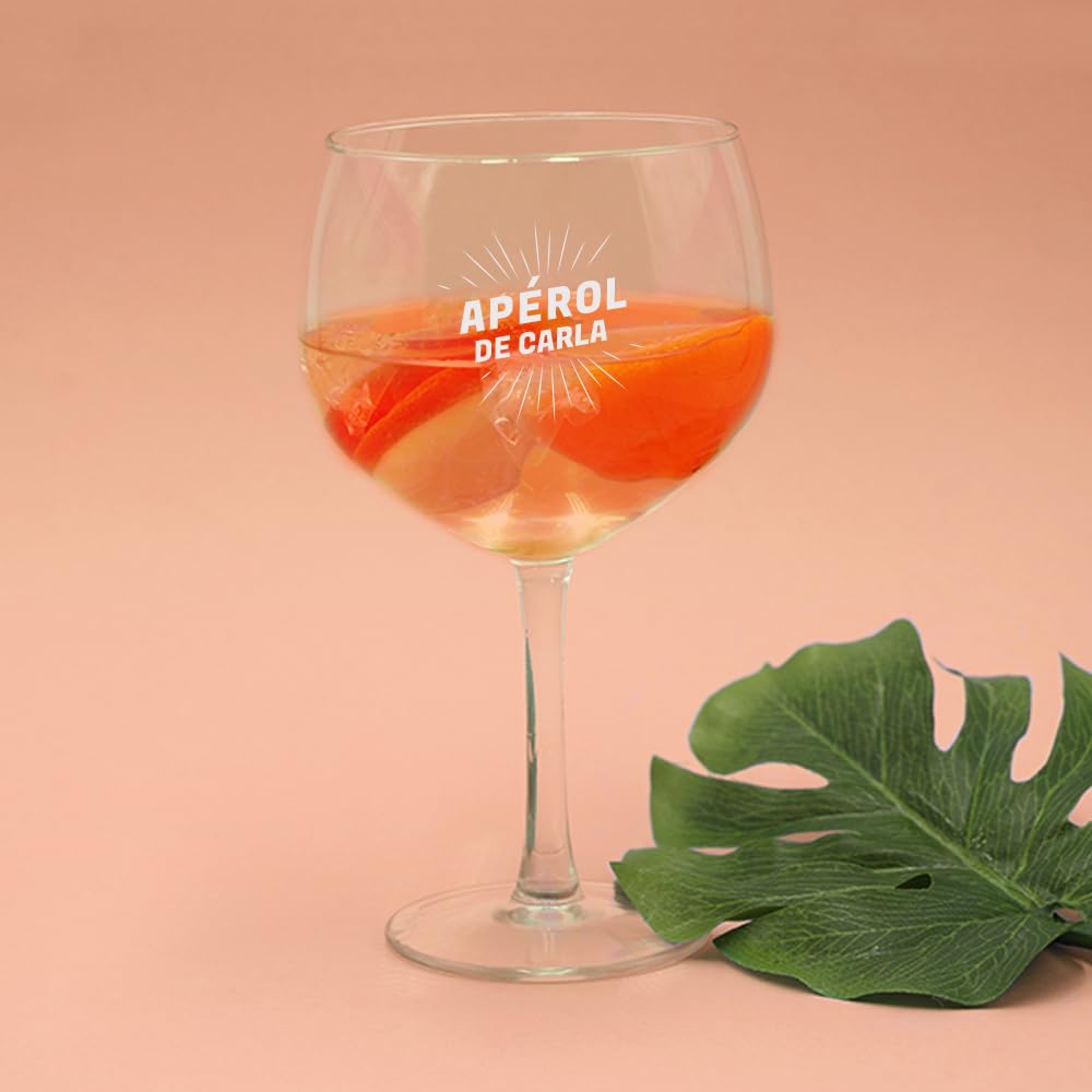 Verre à Spritz Personnalisable 70 Cl - Cadeau Anniversaire Homme 48 Ans, Personnalisation Prénom Et Message, Fabriqué En France