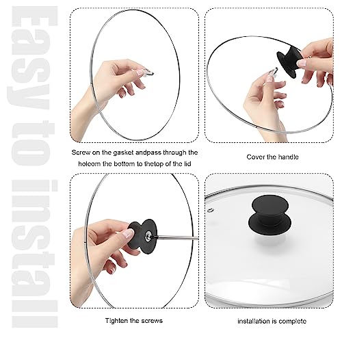 4 PCS Silicone Pot Lid Knob, Universal Replacement Pan Lid Cover Knobs for Slow Cookers Skillets and Kitchen Cookware Covers - Image 3