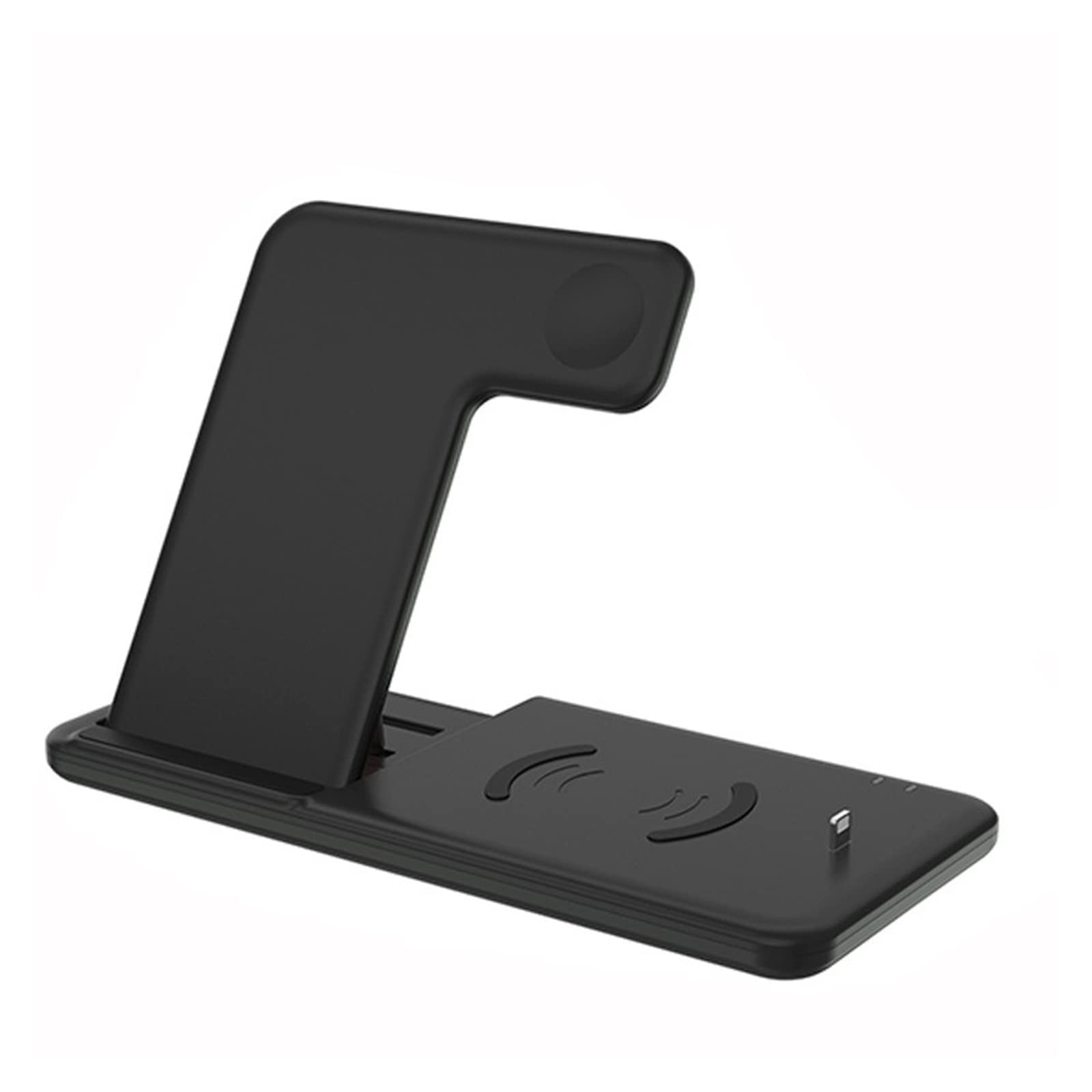 Support de Chargeur sans Fil Rapide 30W for Montre téléphone Station Chargement Pliable 4 en 1 for d'écouteurs Compact et Puissant(4 in 1 Black)