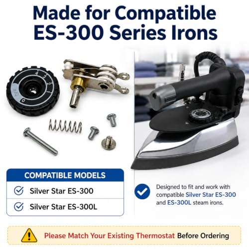 Image of ZENITH Thermostat Set for Silver Star Steam Iron ES-300L and ES-300, Thermal Controller (Thermostat1pc)