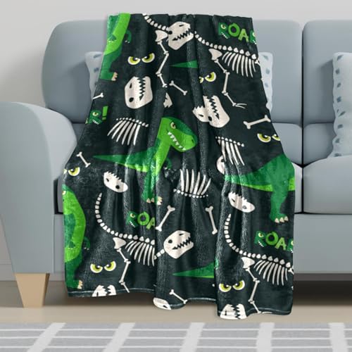 Couverture crâne de dinosaure microfibre chaude jeté de canapé - 6