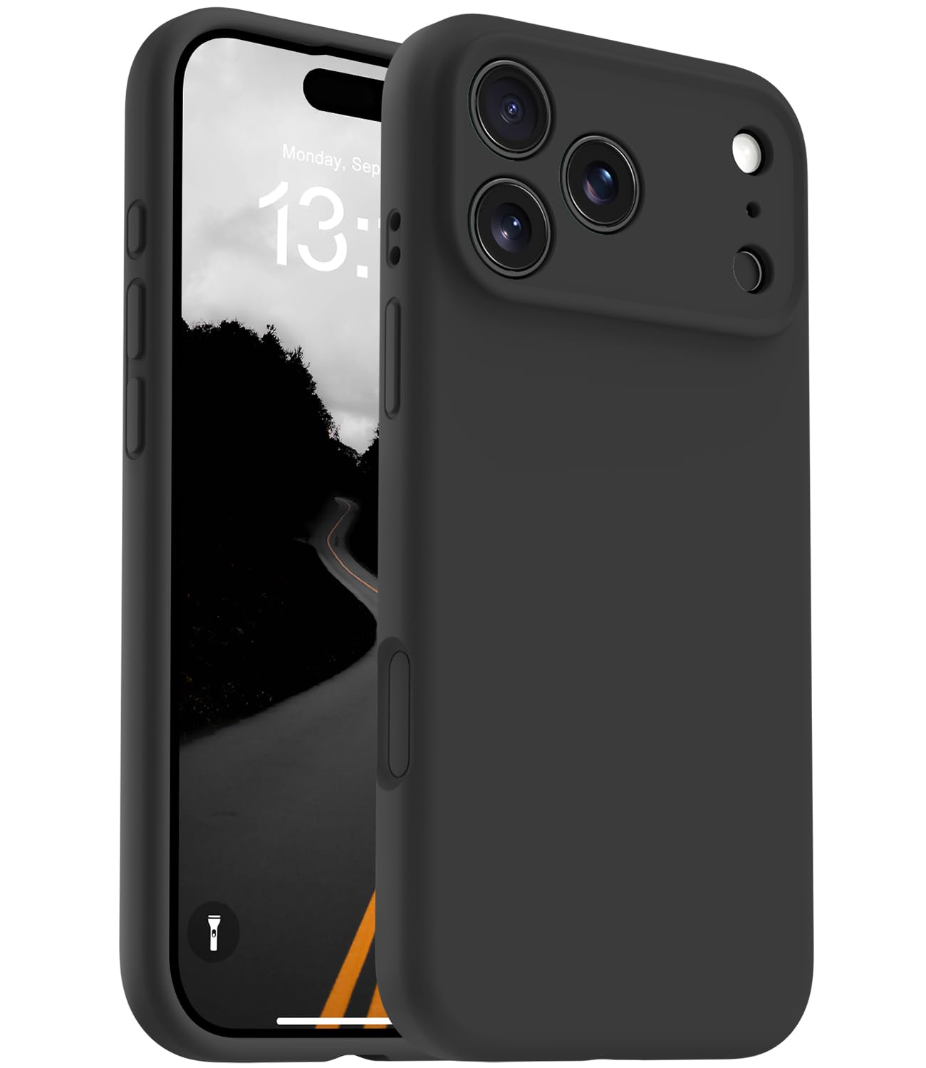 Photo 1 of OTOFLY Magnetic for iPhone 17 Pro Max Case,Compatible with Magsafe,Classic Liquid Silicone Mobile Phone Case,Integrated Camera Control Button,Anti-Scratch Microfiber Lining, Black