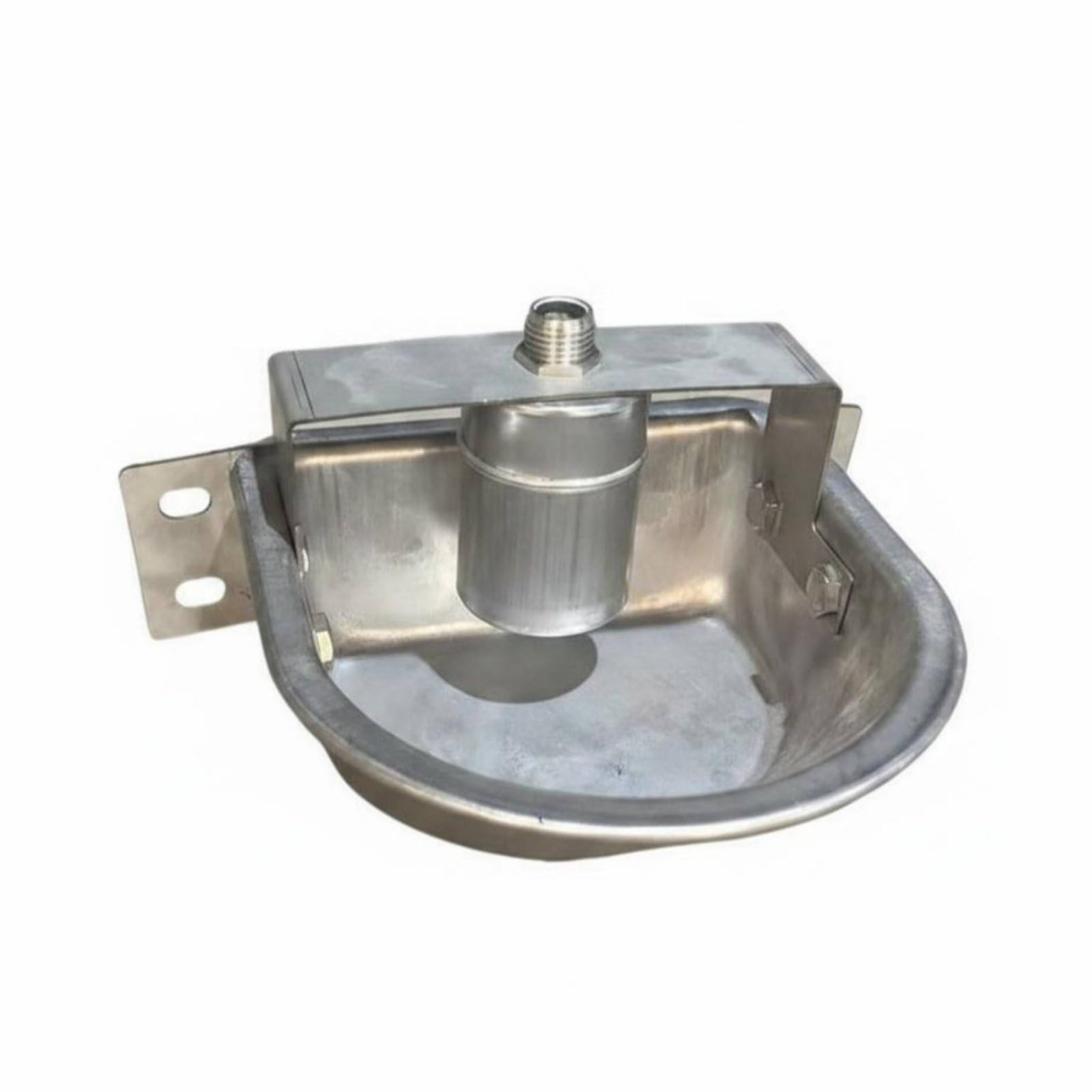 Abbeveratoio Automatico in Acciaio Inox Livello Dell'acqua Regolabile Vasca Abbeveratoio a Galleggiante Con Foro di Scarico per Fattoria, Allevamento, Bacino A Ferro Di Cavallo