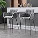 Wahson Juego de 2 Taburetes de Bar Taburetes Alto de Cocina Modernos con Respaldo, Sillas Bar Altas de Tela para Isla Cocina (Gris)