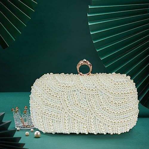 Image of Women's Evening Handbags Pearl Clutch Purse Beaded bag Bridal Clutch wedding Purse