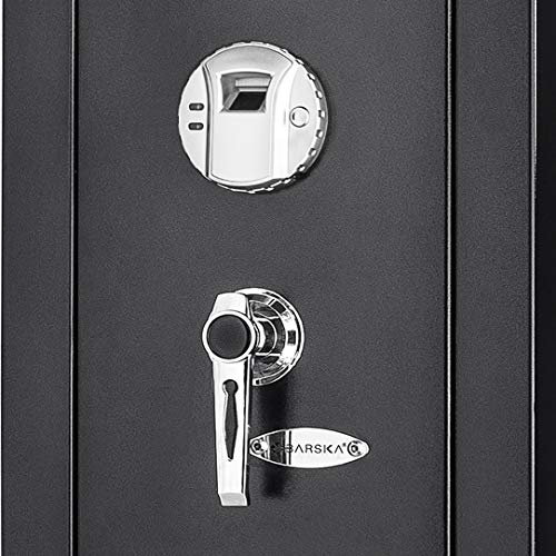 Barska Quick and Easy Large Access Biometric Rifles, Firearms and Long Guns Safe for Home, Removable Shelves, Optional Silent Mode, 5.52 Cubic Feet, Up to 10 Rifles without any accessories