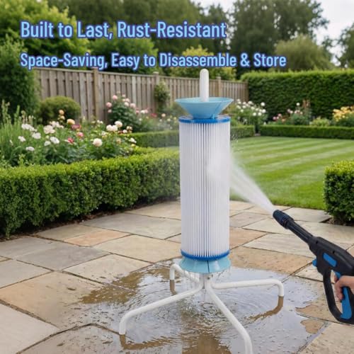 NANABIMIC Pool Filter Cleaner Stand for 3 4 6 Inch Filters - Universal Quick Cleaning Stand, Saves Time and Effort in Swimming Pool Maintenance by NANABIMIC - Image 8
