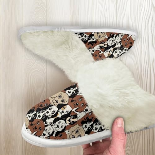 Womens Fuzzy Slippers Size 5-13 House Slippers for Women Indoor and Outdoor Non-slip Slip On Shoes4