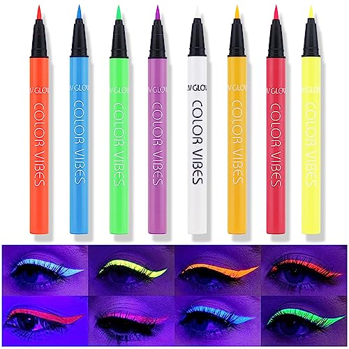 Delineador Líquido Neon UV Glow Blanco Mate miniatura 5