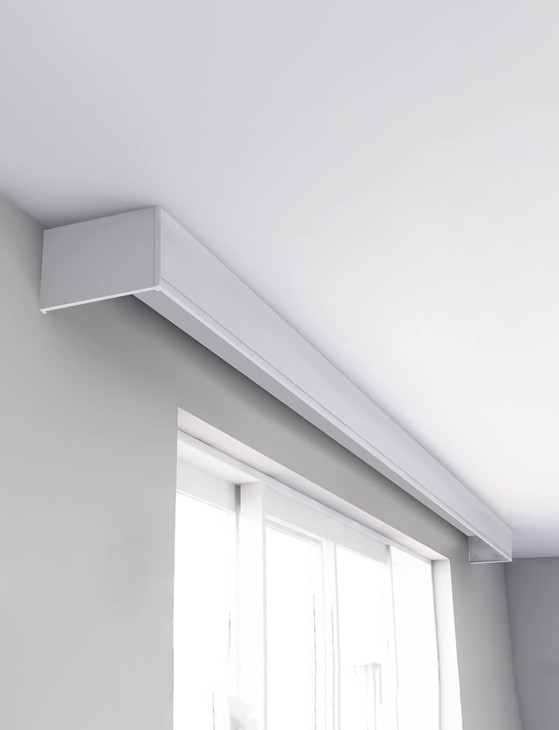 Window Pelmet Panel Without Tracks, 91cm, 122cm, 183cm Decorative Valance Ceiling Mount, for Living Room Bedroom Kitchen Room(with Side Panels)(91cm)
