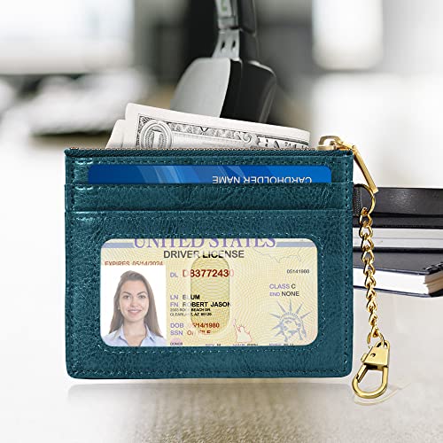 Image of SEAVILIA Card Holder Keychain Wallet for Women with ID Window RFID Coin Purse Bee Gifts Slim Minimalist Small Wallet