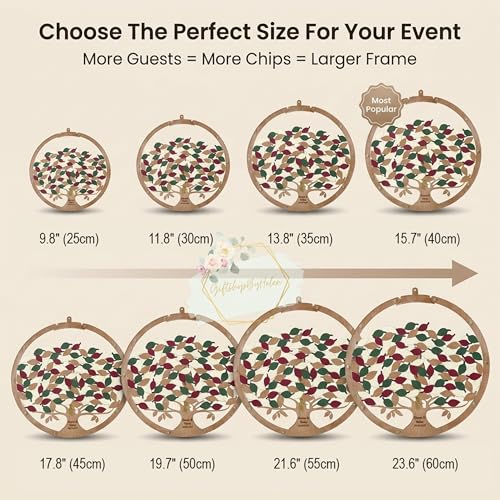 Image of Wedding Guest Book Alternative Tree with Leaves, Personalized Drop Box